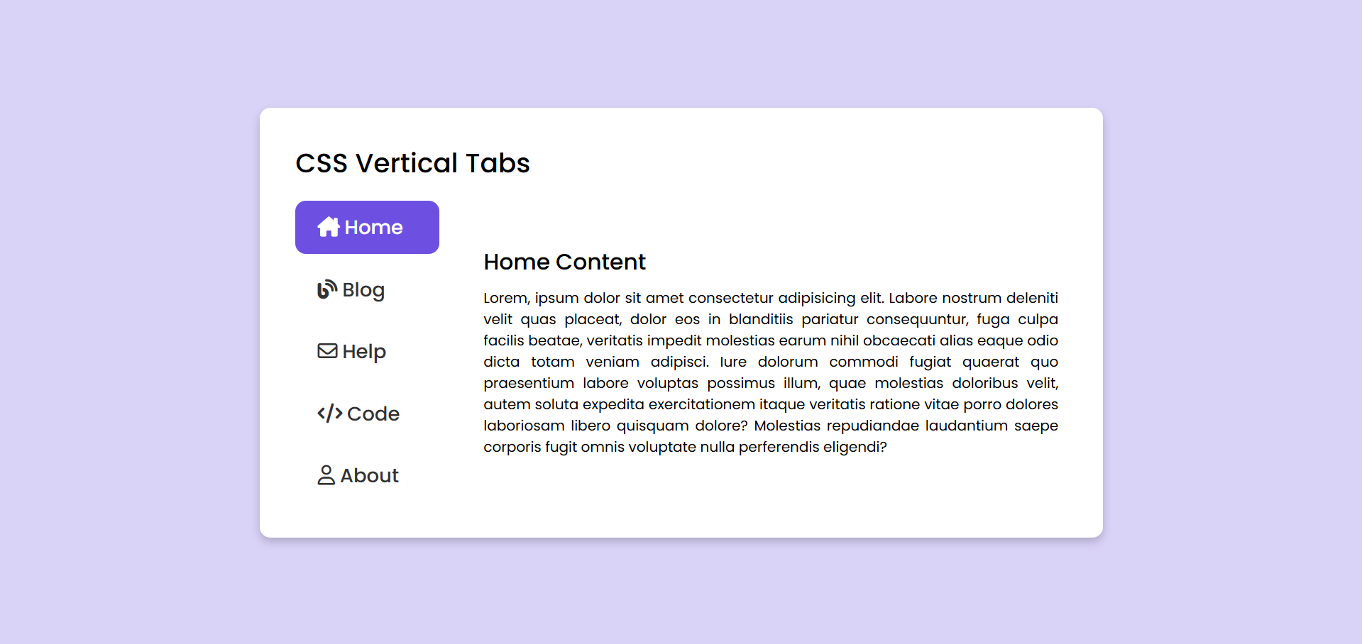 Vertical Tabs